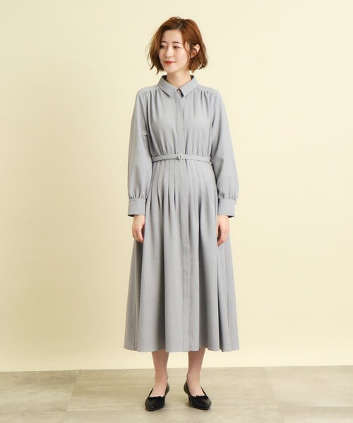 【GROVE】 GRVB_FLOWER ONE-PIECE / 追跡付 カットジャカードワンピース（マキシ・ロングワンピース