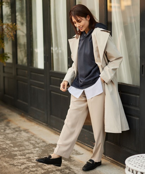 Elura（エルーラ）の「ライトトレンチコート／991784（トレンチコート・レディース・オフホワイト/グレイッシュベージュ・MEDIUM/LARGE）」の9枚目の写真