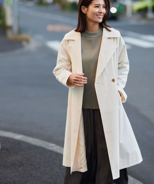 Elura（エルーラ）の「ライトトレンチコート／991784（トレンチコート・レディース・オフホワイト/グレイッシュベージュ・MEDIUM/LARGE）」の18枚目の写真