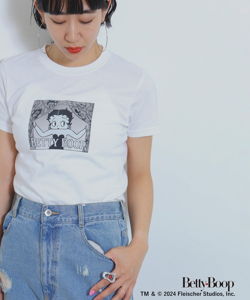 Ray BEAMS（レイビームス）の「Betty Boop(TM) × Ray BEAMS / Feat.B Tシャツ（Tシャツ/カットソー・レディース・ホワイト・ONE SIZE）」の15枚目の写真