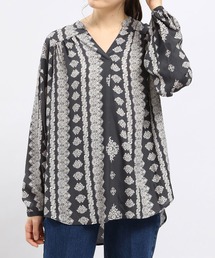 GLOBAL WORK Smile Seed Store | レーヨンスキッパーブラウス長袖/176128(シャツ/ブラウス)