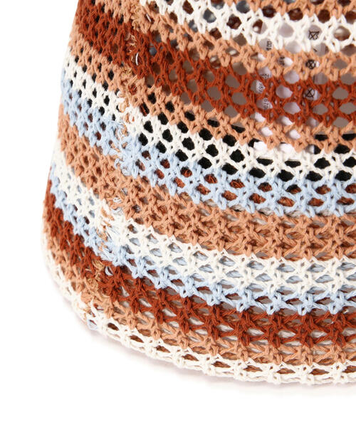 N.（N. Natural Beauty Basic）（エヌエヌナチュラルビューティーベーシック）の「◆ボーダーバケットハット（ショルダーバッグ・レディース・ブルー系その他/オレンジ系その他・ﾌﾘ-）」の22枚目の写真