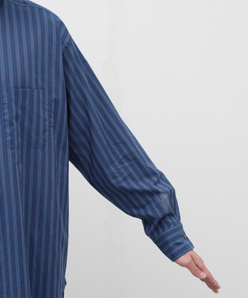 markaware（マーカウェア）の「【MARKAWARE / マーカウェア】 COMFORT FIT SHIRT COTTON STRIP（シャツ/ブラウス・メンズ・ブルー系その他・2/3）」の8枚目の写真