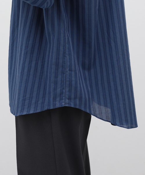 markaware（マーカウェア）の「【MARKAWARE / マーカウェア】 COMFORT FIT SHIRT COTTON STRIP（シャツ/ブラウス・メンズ・ブルー系その他・2/3）」の12枚目の写真