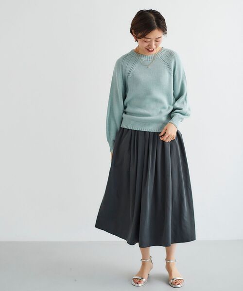 le.coeur blanc（ルクールブラン）の「タフタギャザーボリュームスカート（スカート・レディース・アイボリー/ブラック系その他/ラベンダー/ダークグレー・38）」の16枚目の写真