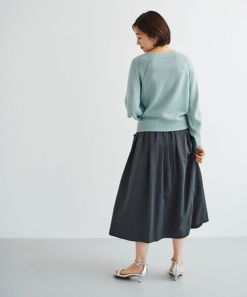 le.coeur blanc（ルクールブラン）の「タフタギャザーボリュームスカート（スカート・レディース・アイボリー/ブラック系その他/ラベンダー/ダークグレー・38）」の14枚目の写真