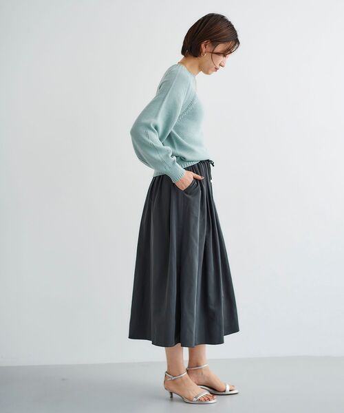 le.coeur blanc（ルクールブラン）の「タフタギャザーボリュームスカート（スカート・レディース・アイボリー/ブラック系その他/ラベンダー/ダークグレー・38）」の13枚目の写真