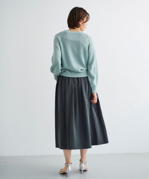 le.coeur blanc（ルクールブラン）の「タフタギャザーボリュームスカート（スカート・レディース・アイボリー/ブラック系その他/ラベンダー/ダークグレー・38）」の12枚目の写真