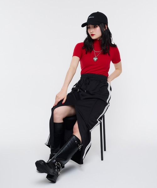 Narcissus（ナルシス）の「シンプルハイネックトップ（ニット/セーター・レディース・ブルー/オレンジ/ピンク/レッド・FREE）」の11枚目の写真