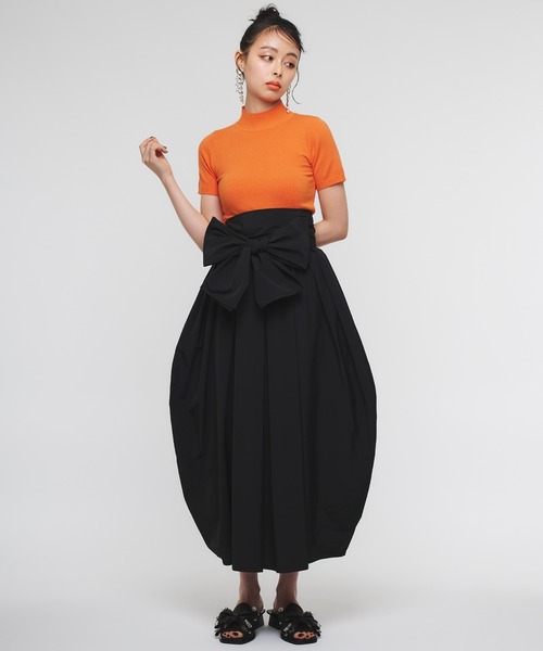 Narcissus（ナルシス）の「シンプルハイネックトップ（ニット/セーター・レディース・ブルー/オレンジ/ピンク/レッド・FREE）」の12枚目の写真