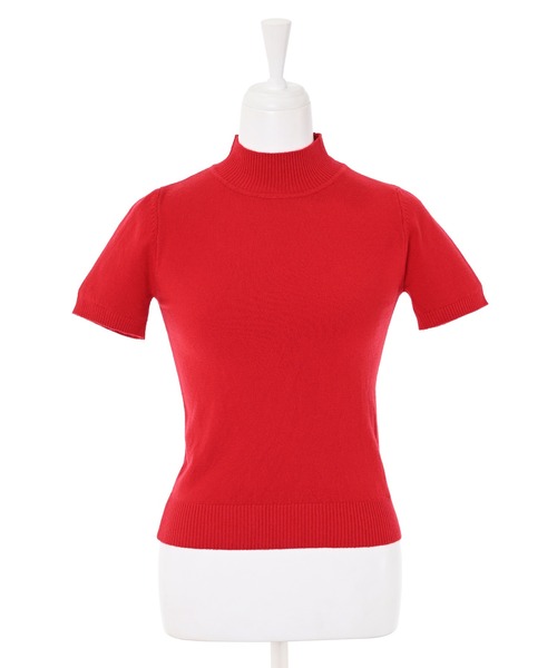 Narcissus（ナルシス）の「シンプルハイネックトップ（ニット/セーター・レディース・ブルー/オレンジ/ピンク/レッド・FREE）」の8枚目の写真