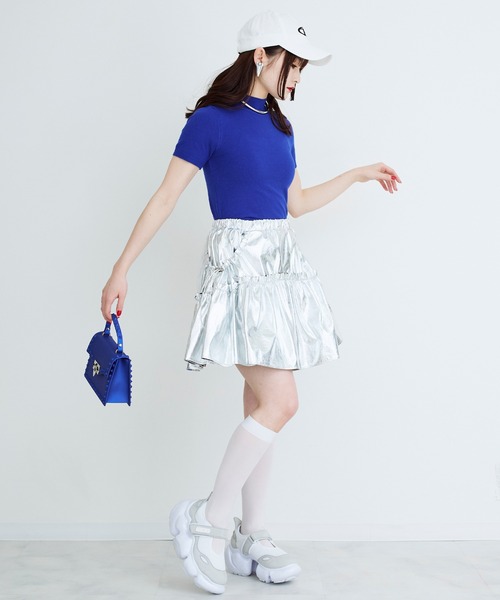 Narcissus（ナルシス）の「シンプルハイネックトップ（ニット/セーター・レディース・ブルー/オレンジ/ピンク/レッド・FREE）」の19枚目の写真