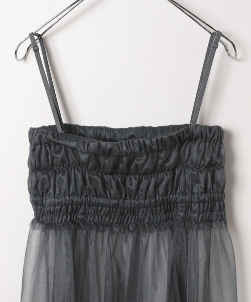 BAYFLOW（ベイフロー）の「2WAYチュールワンピース（ワンピース・レディース・ブラック/ライトグレー・FREE）」の10枚目の写真