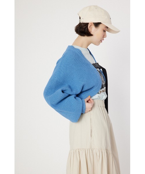 RODEO CROWNS WIDE BOWL（ロデオクラウンズワイドボウル）の「ボレロニット（カーディガン/ボレロ・レディース・グレー×ホワイト/ブルー/ブラック・FREE）」の17枚目の写真