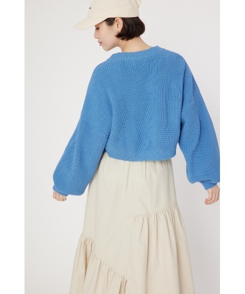 RODEO CROWNS WIDE BOWL（ロデオクラウンズワイドボウル）の「ボレロニット（カーディガン/ボレロ・レディース・グレー×ホワイト/ブルー/ブラック・FREE）」の16枚目の写真