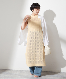 ADAWAS | 【ADAWAS/アダワス】 ADWS-308-15/CROCHET KNIT LAYERED：ワンピース(ワンピース)