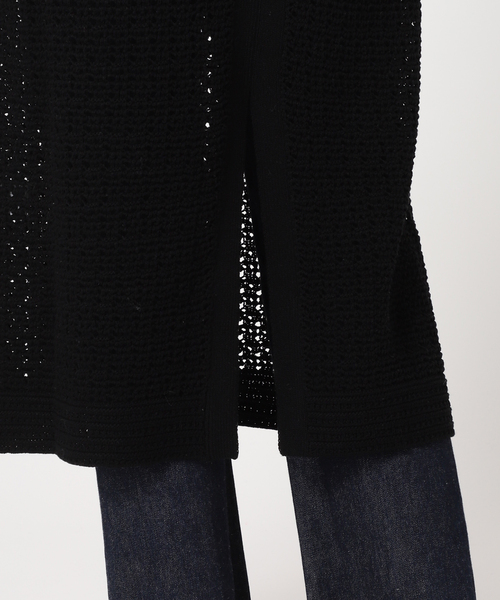 ADAWAS（アダワズ）の「【ADAWAS/アダワス】 ADWS-308-15/CROCHET KNIT LAYERED：ワンピース（ワンピース・レディース・ブラック/アイボリー・FREE）」の13枚目の写真