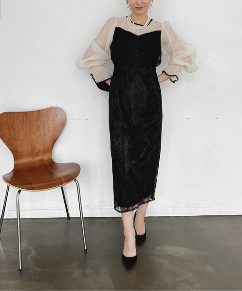 My shawty（ﾏｲｼｬｳﾃｨｰ）の「candy sleeve lace dress（ドレス）」 - WEAR