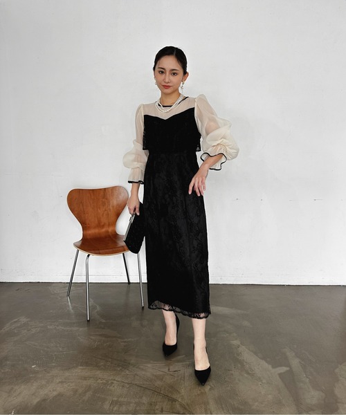 My shawty（ﾏｲｼｬｳﾃｨｰ）の「candy sleeve lace dress（ドレス）」 - WEAR