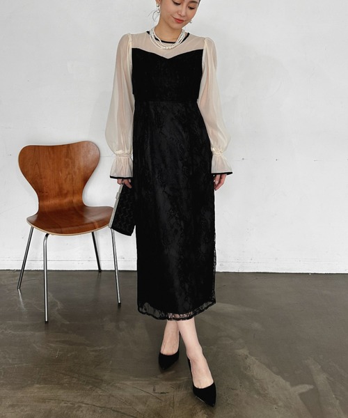 My shawty（ﾏｲｼｬｳﾃｨｰ）の「candy sleeve lace dress（ドレス）」 - WEAR