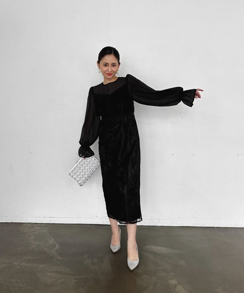My shawty（ﾏｲｼｬｳﾃｨｰ）の「candy sleeve lace dress（ドレス）」 - WEAR