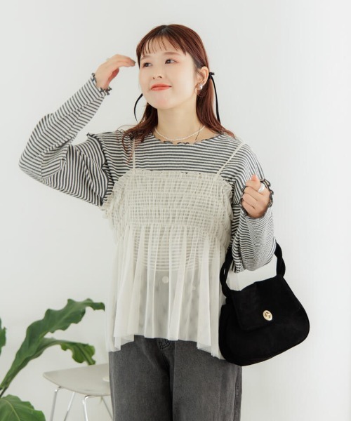 flower（フラワー）の「エアリーチュールビスチェ（キャミソール・レディース・ホワイト/アイボリー・FREE）」の3枚目の写真