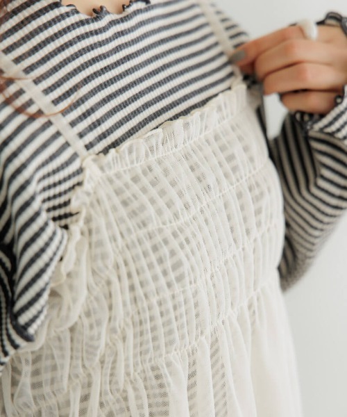 flower（フラワー）の「エアリーチュールビスチェ（キャミソール・レディース・ホワイト/アイボリー・FREE）」の8枚目の写真