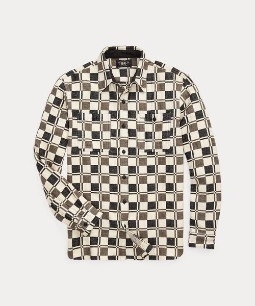 RRL 黒白チェック柄 長袖シャツ チェックシャツ ネルシャツ 長袖[品番：OE000008295]｜Rocky Monroe