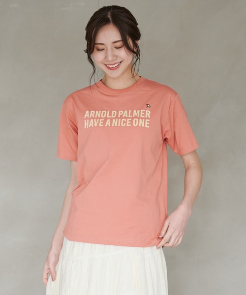 Arnold Palmer（アーノルドパーマー）の「フロッキーロゴ シェア 半袖 Ｔシャツ（Tシャツ/カットソー・レディース・ホワイト/テラコッタ/ブラック・L/M/S/XS/LL）」の3枚目の写真