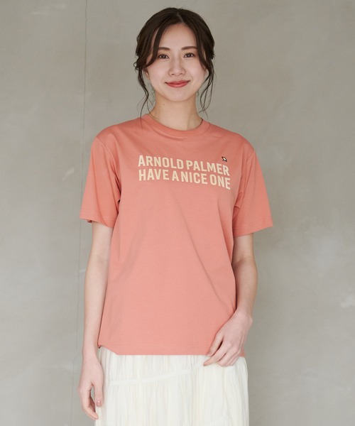 Arnold Palmer（アーノルドパーマー）の「フロッキーロゴ シェア 半袖 Ｔシャツ（Tシャツ/カットソー・レディース・ホワイト/テラコッタ/ブラック・L/M/S/XS/LL）」の17枚目の写真