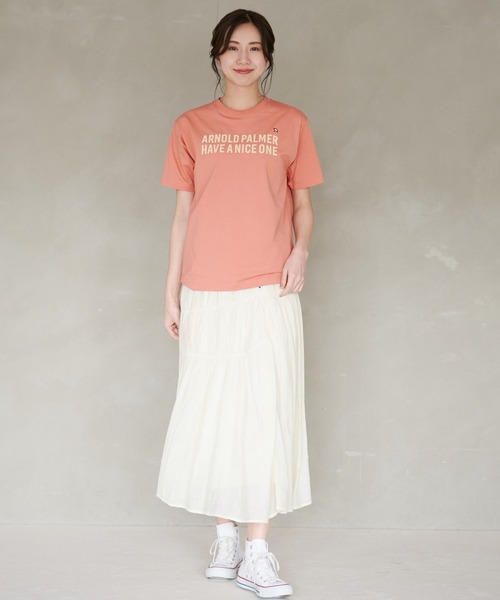 Arnold Palmer（アーノルドパーマー）の「フロッキーロゴ シェア 半袖 Ｔシャツ（Tシャツ/カットソー・レディース・ホワイト/テラコッタ/ブラック・L/M/S/XS/LL）」の10枚目の写真