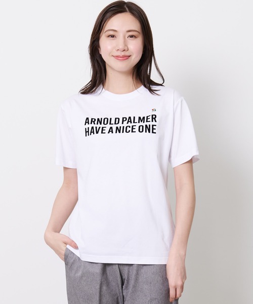 Arnold Palmer（アーノルドパーマー）の「フロッキーロゴ シェア 半袖 Ｔシャツ（Tシャツ/カットソー・レディース・ホワイト/テラコッタ/ブラック・L/M/S/XS/LL）」の22枚目の写真