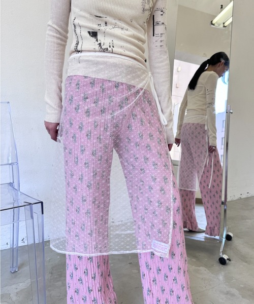 Y2K SYNAPSE FACTORY（ワイツーケー シナプスファクトリー）の「レースリボン巻きスカート（スカート・レディース・ブラック/アイボリー・FREE）」の5枚目の写真