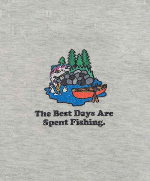 Foxfire（フォックスファイヤー）の「Foxfire/フォックスファイヤー 別注 Foxfire プリントクルーネック スウェット/トラウト/バックプリント/リラックスフィット（Tシャツ/カットソー・メンズ・グレー/ブルー/チャコールグレー/ライトグレー・MEDIUM/LARGE）」の17枚目の写真