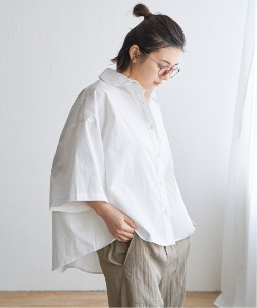 LBC（エルビーシー）の「タイプライター半袖BOXシャツ（シャツ/ブラウス・レディース・ホワイト/イエロー/ブルー・M）」の12枚目の写真