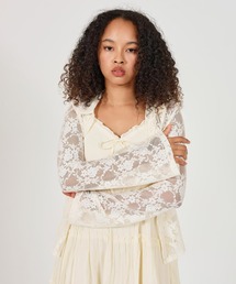 TINA：JOJUN | カットレース シアートップス TINA：JOJUN(シャツ/ブラウス)