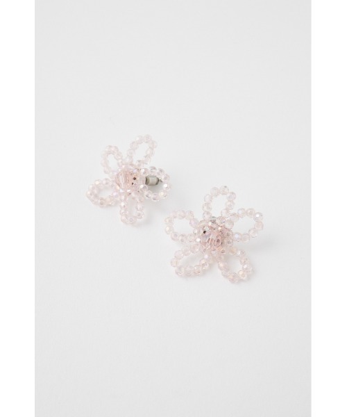 MOUSSY（マウジー）の「BEADED FLORAL イヤリング（ピアス（両耳用）・レディース・ブラウン/ピンク・FREE）」の8枚目の写真