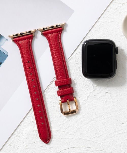 emonique(エモニーク)の「本革レザー Apple Watch バンド スマートウォッチバンド【38/40/41/42/44/45/49mm対応】(デジタル腕時計・レディース・ブルー/オレンジ/ホワイト/レッド/ピンク/ブラック/グレー・42/38)」の6枚目の写真