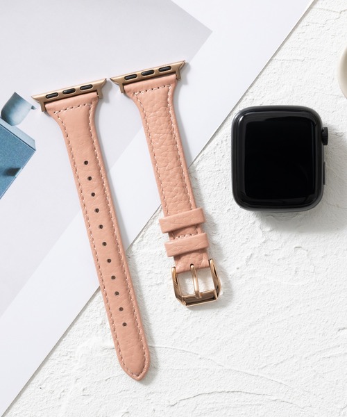 emonique(エモニーク)の「本革レザー Apple Watch バンド スマートウォッチバンド【38/40/41/42/44/45/49mm対応】(デジタル腕時計・レディース・ブルー/オレンジ/ホワイト/レッド/ピンク/ブラック/グレー・42/38)」の5枚目の写真