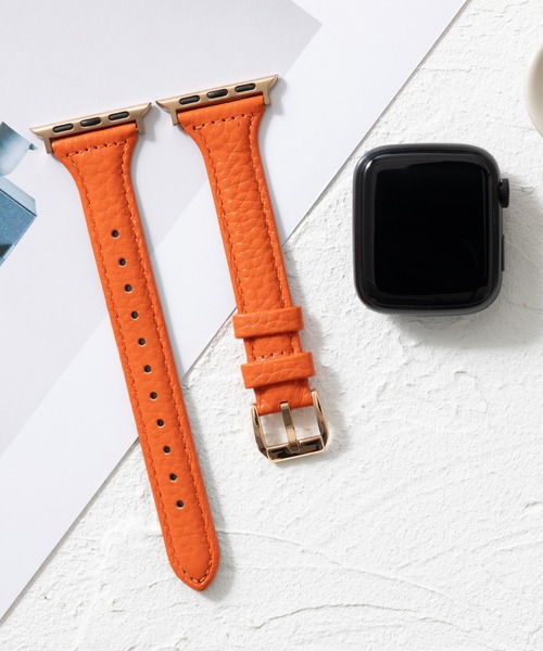 emonique(エモニーク)の「本革レザー Apple Watch バンド スマートウォッチバンド【38/40/41/42/44/45/49mm対応】(デジタル腕時計・レディース・ブルー/オレンジ/ホワイト/レッド/ピンク/ブラック/グレー・42/38)」の7枚目の写真