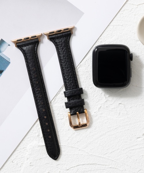 emonique(エモニーク)の「本革レザー Apple Watch バンド スマートウォッチバンド【38/40/41/42/44/45/49mm対応】(デジタル腕時計・レディース・ブルー/オレンジ/ホワイト/レッド/ピンク/ブラック/グレー・42/38)」の2枚目の写真
