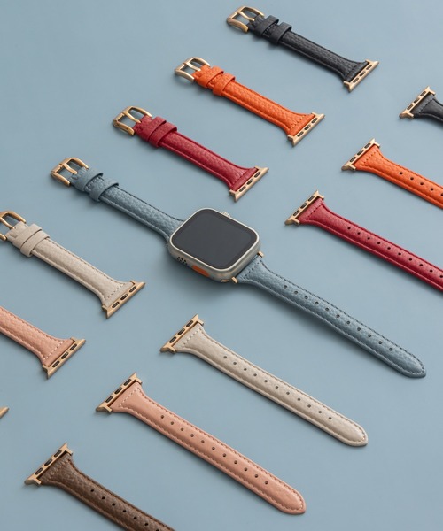 emonique(エモニーク)の「本革レザー Apple Watch バンド スマートウォッチバンド【38/40/41/42/44/45/49mm対応】(デジタル腕時計・レディース・ブルー/オレンジ/ホワイト/レッド/ピンク/ブラック/グレー・42/38)」の8枚目の写真