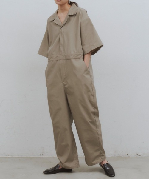 ARCHI アーキ　ジャンプスーツ　オールインワン　定価39000円 Camphor wood オールインワン open collar belted assort l/s