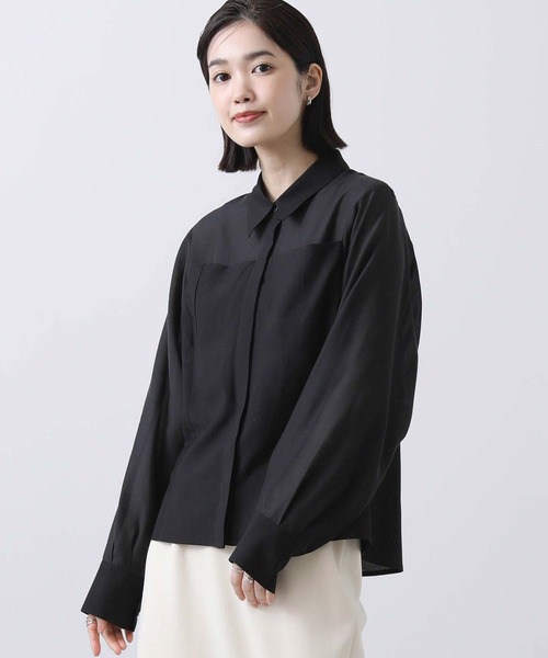 Gready Brilliant(グレディブリリアン)の「シアーコルセットシャツ(シャツ/ブラウス・レディース・オフホワイト/ブラック・FREE)」の7枚目の写真