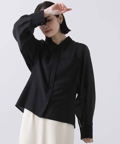 Gready Brilliant(グレディブリリアン)の「シアーコルセットシャツ(シャツ/ブラウス・レディース・オフホワイト/ブラック・FREE)」の10枚目の写真