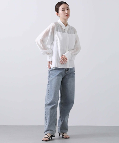 Gready Brilliant(グレディブリリアン)の「シアーコルセットシャツ(シャツ/ブラウス・レディース・オフホワイト/ブラック・FREE)」の19枚目の写真