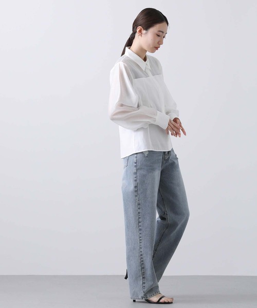 Gready Brilliant(グレディブリリアン)の「シアーコルセットシャツ(シャツ/ブラウス・レディース・オフホワイト/ブラック・FREE)」の20枚目の写真