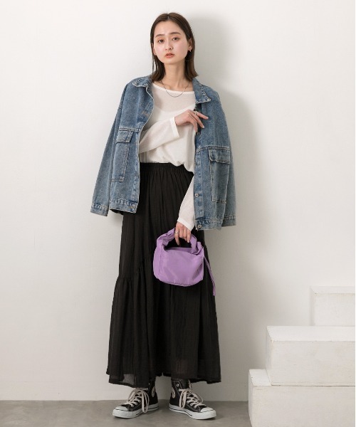 ad thie(アドティエ)の「バッククロス シアープルオーバー(ニット/セーター・レディース・オフホワイト/ブラック/ブラック×ホワイト・FREE)」の16枚目の写真