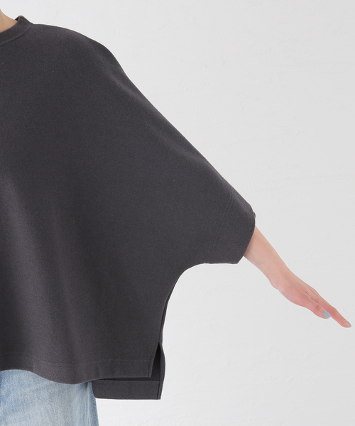 JOURNAL STANDARD LUXE（ジャーナルスタンダード　ラックス）の「ブークレーダンボール ポンチョT（Tシャツ/カットソー・レディース・チャコールグレー/ベージュ・FREE）」の14枚目の写真