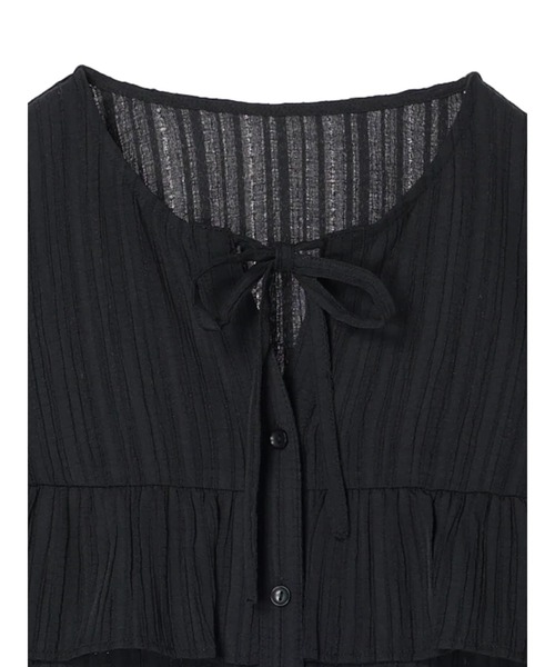 earth music&ecology（アースミュージックアンドエコロジー）の「フリル切替えショートブラウス（シャツ/ブラウス・レディース・オフホワイト/ブラック/ピンクベージュ/ライトカーキ・FREE）」の20枚目の写真